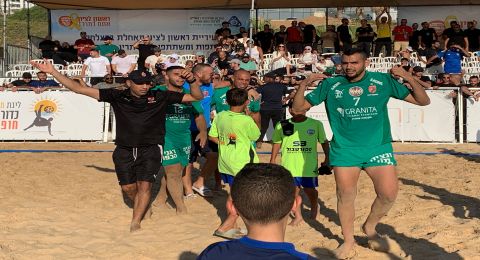 كفر قاسم يتوّج ببطولة دوري كرة القدم الشاطئية للمرة السابعة في تاريخه بعد فوزه (3-2) على راس العين